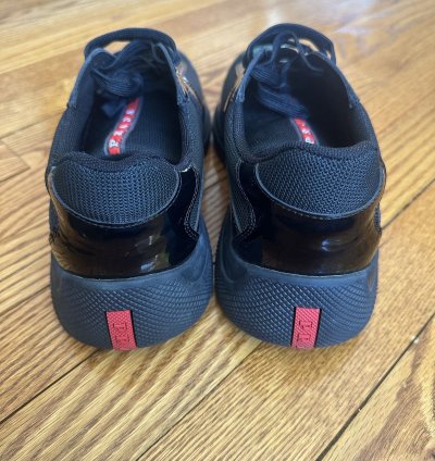 Patent Leather Prada America Cup Sneakers