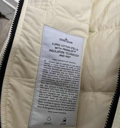 Stone Island Cupro Cotton Stella Primaloft Jacket Nwt
