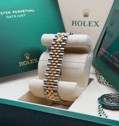 Rolex Datejust 31 New 2025 Silver Diamond Dial Diamond Bezel Two Tone Yellow Gold Jubilee