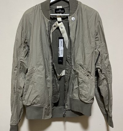 Stone Island Cupro Cotton Twill-tc Bomber Jacket