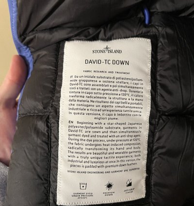 Stone Island David Tc Down Perrywinkle