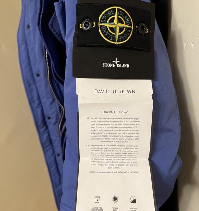 Stone Island David Tc Down Perrywinkle