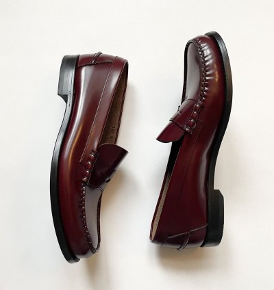 Polished Oxblood Leather Loafers