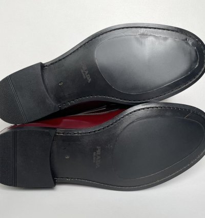 Polished Oxblood Leather Loafers