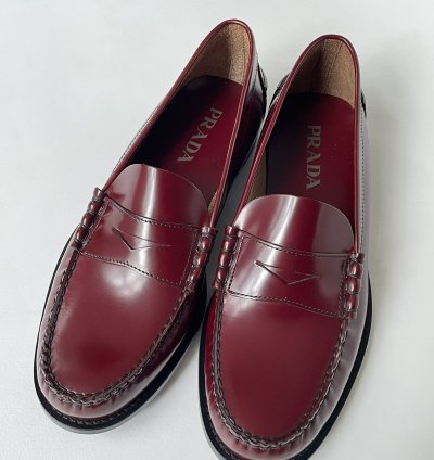 Polished Oxblood Leather Loafers