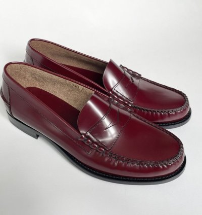 Polished Oxblood Leather Loafers