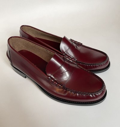 Polished Oxblood Leather Loafers