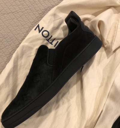 Pony Hair Frontrow Slip On Sneakers 8 Anthracite