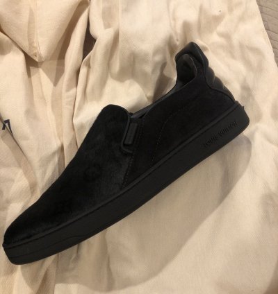 Pony Hair Frontrow Slip On Sneakers 8 Anthracite