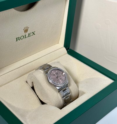 Rolex Datejust 31 Pink Diamond Dial Diamond Bezel Oyster