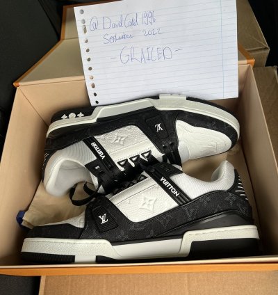 Pop Up Lv5 5 Trainer Black Denim Lv