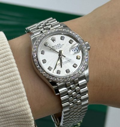 Rolex Datejust 31 Siilver Diamonds Jub