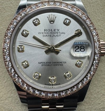 Rolex Datejust 31 Silver Diamond Dial Unworn