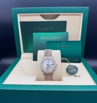 Rolex Datejust 31 Silver Diamond Dial Unworn