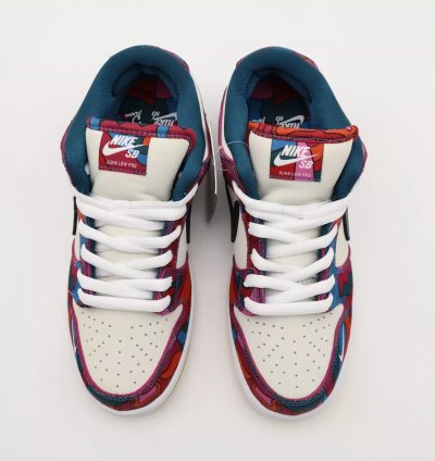 Nike Sb Dunk Low Pro Parra Abstract Art Fire Pink Gym Red Mocha Blue