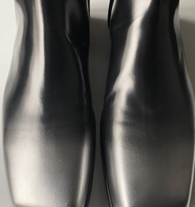 Prada 1650 Black And Silver Nuanced Leather Boot