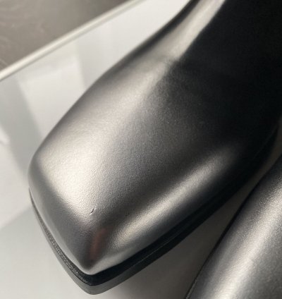 Prada 1650 Black And Silver Nuanced Leather Boot