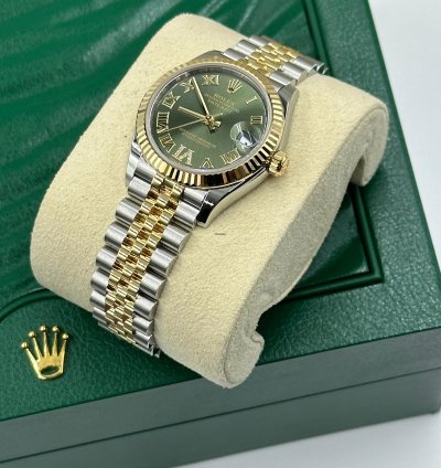 Rolex Datejust 31 Vi Green Roman Jub