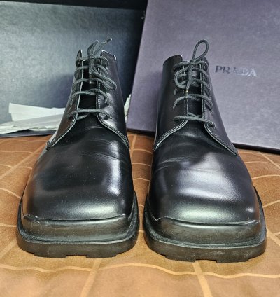 Prada 1999 Square Toe Ankle Boots Brand New Og Box