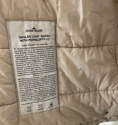 Stone Island Dove Grey Naslan Primaloft Field Jacket