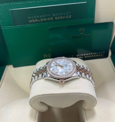 Rolex Datejust 31mm Mother Of Pearl Dial Rose Gold Steel 278381rbr