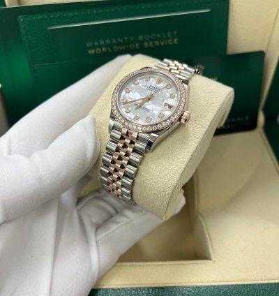 Rolex Datejust 31mm Mother Of Pearl Dial Rose Gold Steel 278381rbr