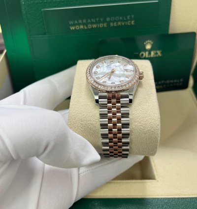 Rolex Datejust 31mm Mother Of Pearl Dial Rose Gold Steel 278381rbr
