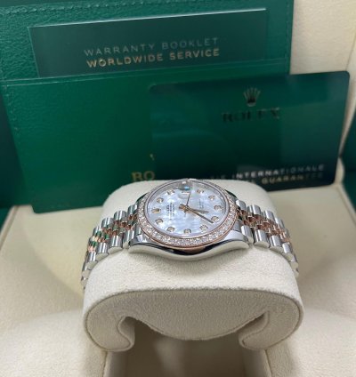 Rolex Datejust 31mm Mother Of Pearl Dial Rose Gold Steel 278381rbr
