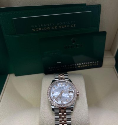 Rolex Datejust 31mm Mother Of Pearl Dial Rose Gold Steel 278381rbr