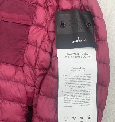 Stone Island Down Filled Garment Dyed Micro Yarn Jacket
