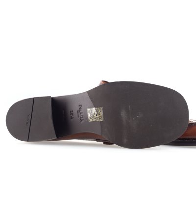 Prada 2020 Ready To Wear Brown Leather Loafers 38 5 Eu