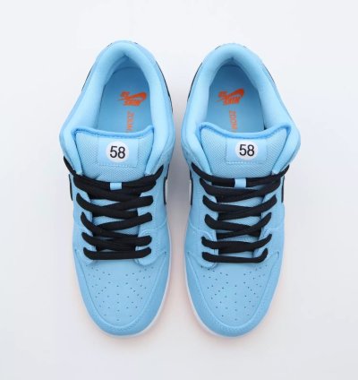 Nike Sb Dunk Low Club 58 Gulf Racing Blue Chill Safety Orange