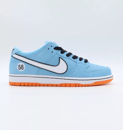 Nike Sb Dunk Low Club 58 Gulf Racing Blue Chill Safety Orange