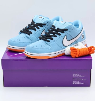 Nike Sb Dunk Low Club 58 Gulf Racing Blue Chill Safety Orange