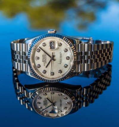 Rolex Datejust 36 september 2023 Mother Of Pearl Diamond Set Dial