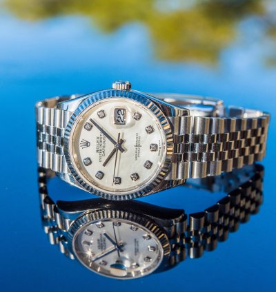 Rolex Datejust 36 september 2023 Mother Of Pearl Diamond Set Dial