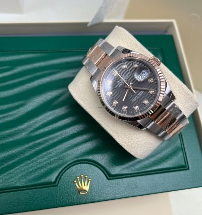 Rolex Datejust 36 126231 Grey Fluted Diamond Oyster