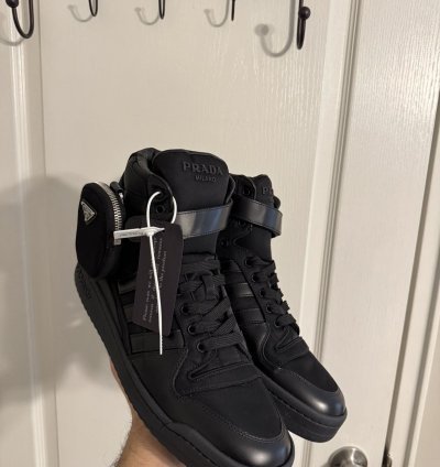 Prada Adidas Black Forum Highs