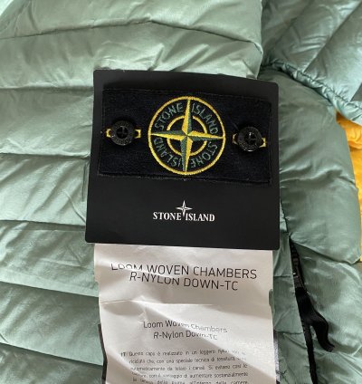 Stone Island Down Jacket Loom Woven Chambers -nylon Down-tc