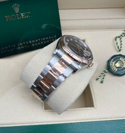 Rolex Datejust 36 126231 Grey Fluted Diamond Oyster