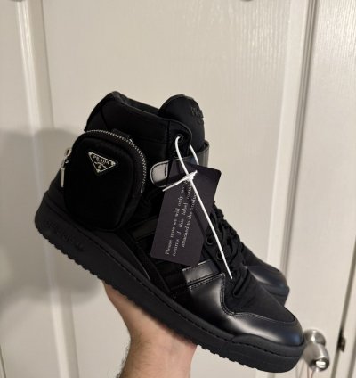 Prada Adidas Black Forum Highs