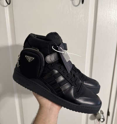 Prada Adidas Black Forum Highs
