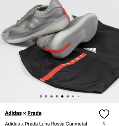 Prada Adidas Luna Rossa Sneakers Gun Metal