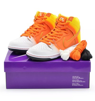 Nike Sb Dunk High Pro Sweet Tooth Candy Corn Amarillo Orange