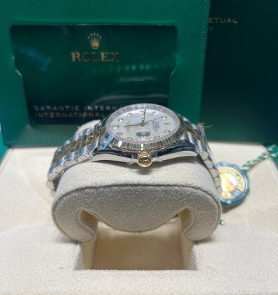Rolex Datejust 36 126233 Datejust 36mm Steel Yellow Gold White Mop Diamond Dial Jubilee Bracelet