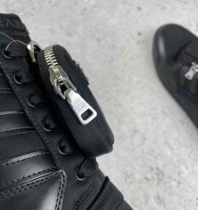 Prada Adidas Re-nylon Forum Low Black Size 13