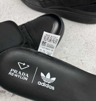 Prada Adidas Re-nylon Forum Low Black Size 13