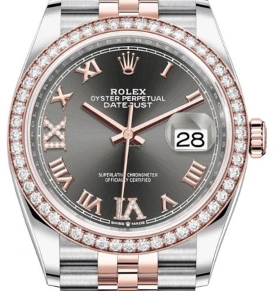 Rolex Datejust 36 126281rbr Datejust 36mm Rhodium Vi Ix Diam Jub Brac Ss Rg Unworn 2023