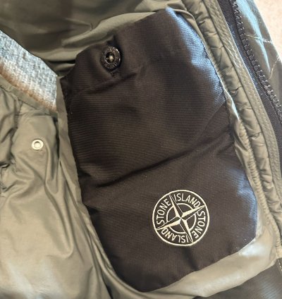 Stone Island Down Vest Military Green Large Nwt