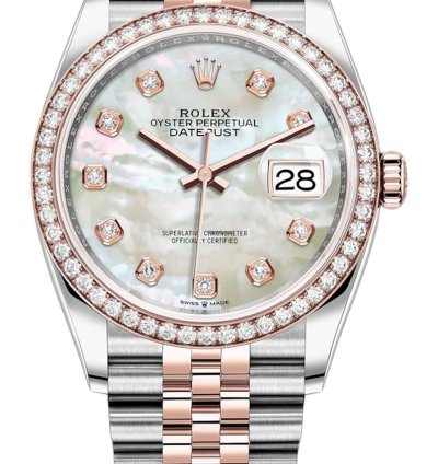 Rolex Datejust 36 126281rbr Mother Of Pearl Dial Unworn Jubilee Bracelet 2023